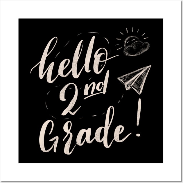 Hello 2nd grade Back to school Wall Art by CreativeJourney